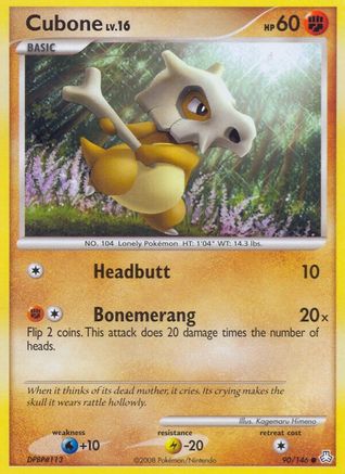 Cubone 090/146  - Reverse Holofoil Legends Awakened - Common