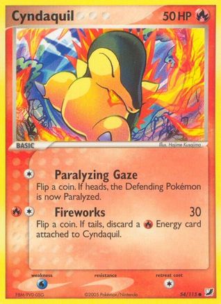 Cyndaquil 054/115  - Reverse Holofoil Unseen Forces - Common