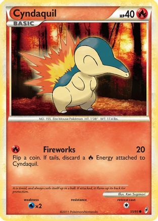 Cyndaquil 055/95  - Reverse Holofoil Call of Legends - Common