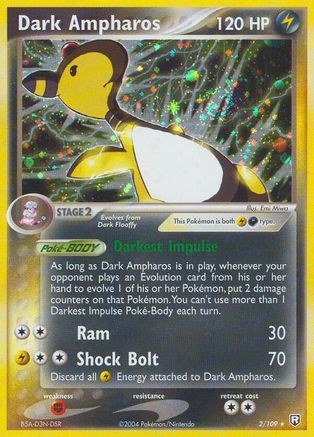 Dark Ampharos 002  Team Rocket Returns - Holo Rare