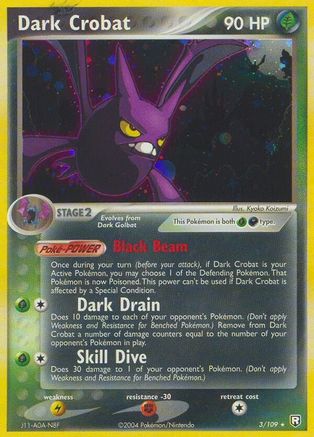 Dark Crobat 003  - Reverse Holofoil Team Rocket Returns - Holo Rare