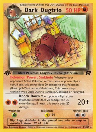 Dark Dugtrio (23) 023/82  - Unlimited Team Rocket - Rare