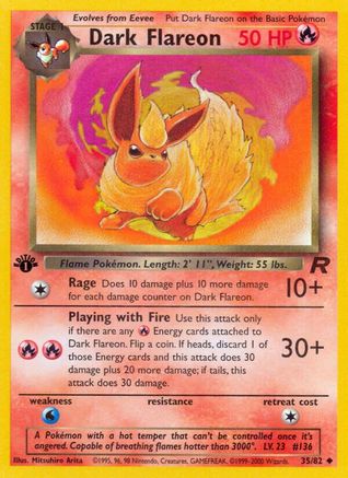 Dark Flareon 035/82  - Unlimited Team Rocket - Uncommon