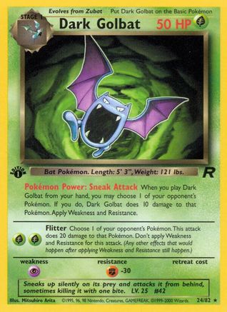 Dark Golbat (24) 024/82  - Unlimited Team Rocket - Rare