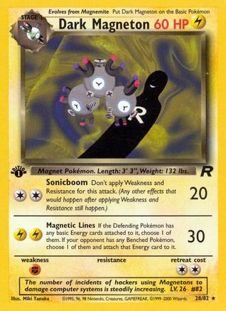 Dark Magneton (28) 028/82  - Unlimited Team Rocket - Rare