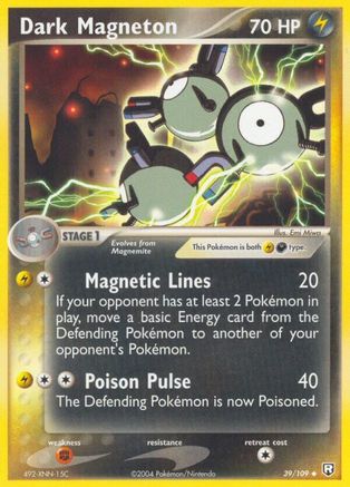 Dark Magneton 039  - Reverse Holofoil Team Rocket Returns - Uncommon