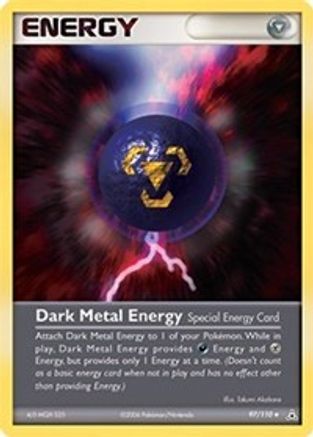 Dark Metal Energy 097/110  - Reverse Holofoil Holon Phantoms - Uncommon