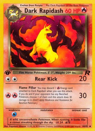 Dark Rapidash 044/82  - Unlimited Team Rocket - Uncommon