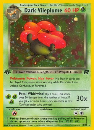 Dark Vileplume (13) 013/82  - Unlimited Holofoil Team Rocket - Holo Rare