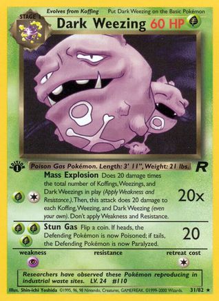 Dark Weezing (31) 031/82  - Unlimited Team Rocket - Rare
