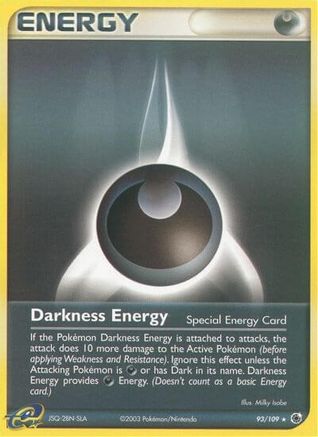 Darkness Energy (Special) 093/109  - Reverse Holofoil Ruby and Sapphire - Rare
