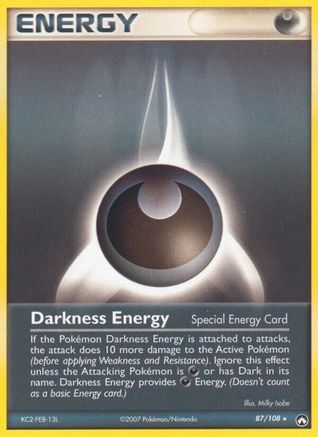 Darkness Energy (Special) 087/108  - Reverse Holofoil Power Keepers - Rare