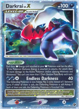 Darkrai LV.X 104/106  - Holofoil Great Encounters - Ultra Rare