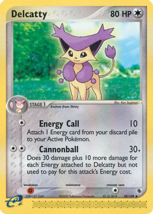 Delcatty 029/109  - Reverse Holofoil Ruby and Sapphire - Uncommon