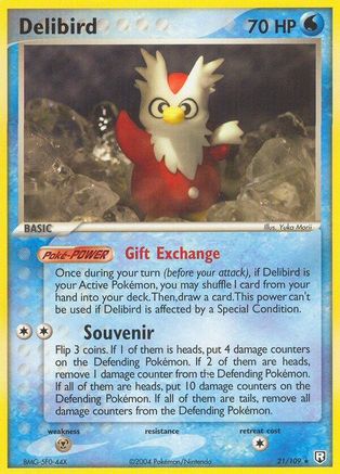 Delibird 021  - Reverse Holofoil Team Rocket Returns - Rare