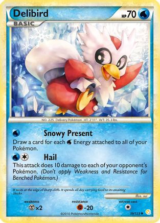 Delibird 039  - Reverse Holofoil HeartGold SoulSilver - Uncommon