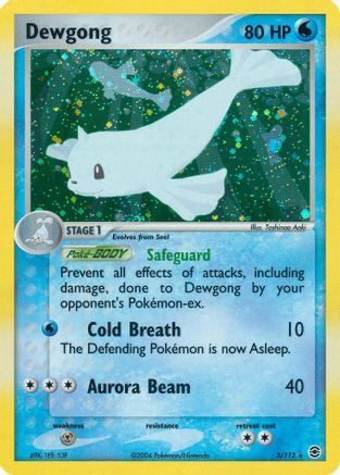 Dewgong 003  - Reverse Holofoil FireRed & LeafGreen - Holo Rare