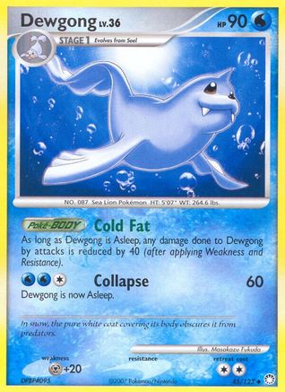 Dewgong 045  - Reverse Holofoil Mysterious Treasures - Uncommon