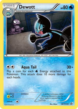 Dewott 038  - Reverse Holofoil Legendary Treasures - Uncommon