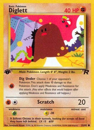 Diglett 052/82  - Unlimited Team Rocket - Common