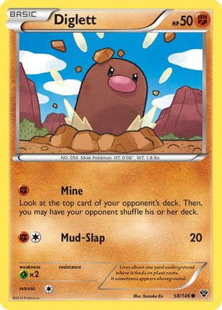 Diglett 058/146  XY Base Set - Common