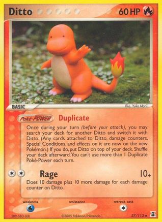 Ditto 037/113  - Reverse Holofoil Delta Species - Uncommon