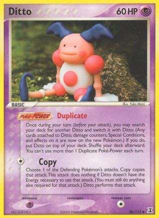 Ditto 038/113  - Reverse Holofoil Delta Species - Uncommon