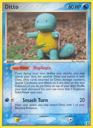 Ditto 040/113  - Reverse Holofoil Delta Species - Uncommon
