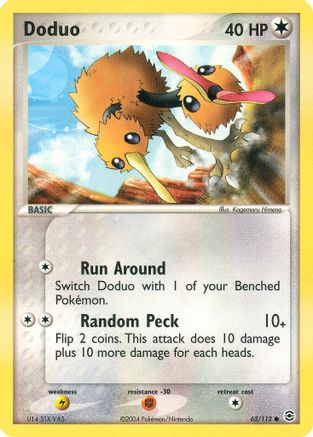 Doduo 062/112  - Reverse Holofoil FireRed & LeafGreen - Common