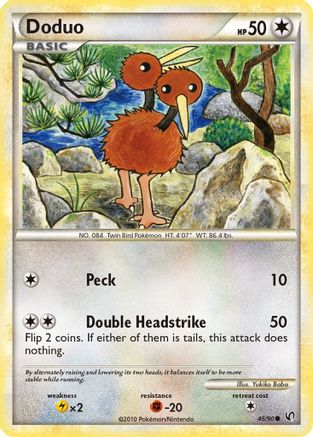 Doduo 045  - Reverse Holofoil Undaunted - Common