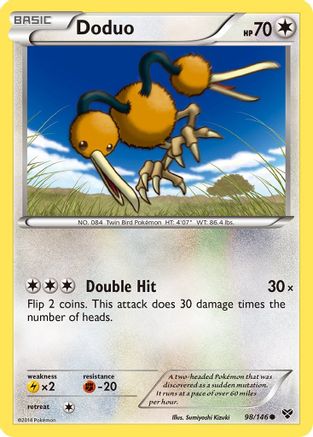 Doduo 098  - Reverse Holofoil XY Base Set - Common