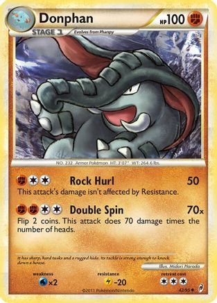 Donphan 042  - Reverse Holofoil Call of Legends - Uncommon