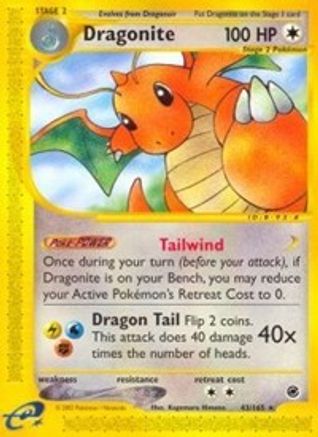 Dragonite (43) 043  - Reverse Holofoil Expedition - Rare