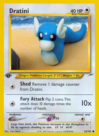 Dratini 063/105  - 1st Edition Neo Destiny - Common