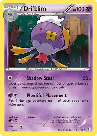 Drifblim 051  - Reverse Holofoil Dragons Exalted - Rare