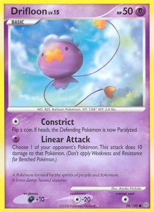 Drifloon 058  - Reverse Holofoil Stormfront - Common
