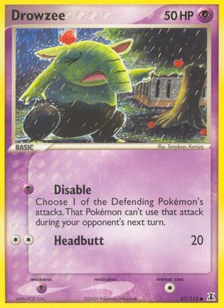 Drowzee 067/113  - Reverse Holofoil Delta Species - Common