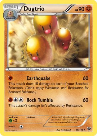 Dugtrio 059  XY Base Set - Rare