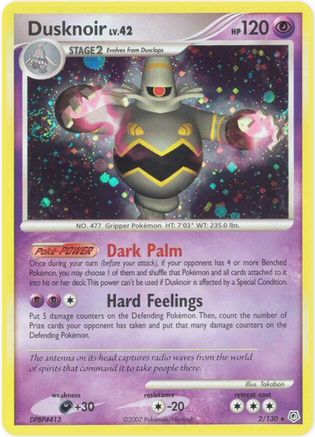 Dusknoir 002/130  - Reverse Holofoil Diamond and Pearl - Holo Rare