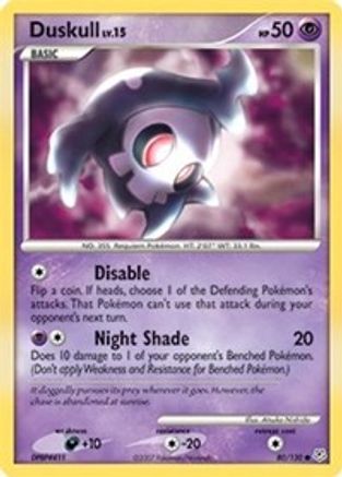 Duskull 080/130  - Reverse Holofoil Diamond and Pearl - Common