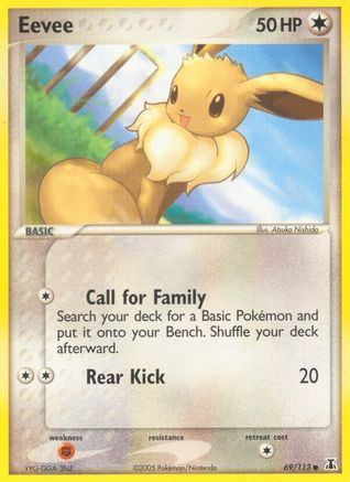 Eevee 069/113  - Reverse Holofoil Delta Species - Common