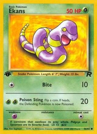 Ekans 056/82  - 1st Edition Team Rocket - Common