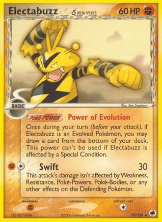 Electabuzz (Delta Species) 029  - Reverse Holofoil Dragon Frontiers - Uncommon