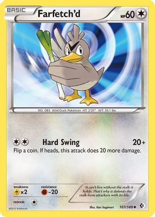 Farfetch'd 107  - Reverse Holofoil Boundaries Crossed - Uncommon