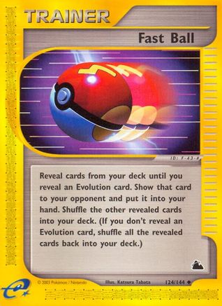 Fast Ball 124/144  - Reverse Holofoil Skyridge - Uncommon