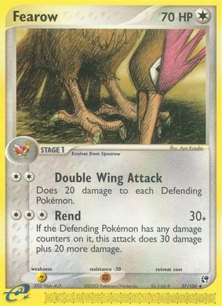 Fearow 037  - Reverse Holofoil Sandstorm - Uncommon