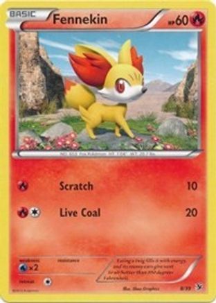 Fennekin 008  - Holofoil Kalos Starter Set - Common