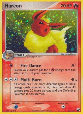 Flareon 005  - Holofoil Unseen Forces - Holo Rare