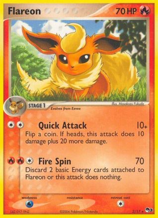 Flareon 002/017  POP Series 3 - Rare