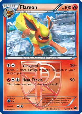 Flareon (Team Plasma) 012/116  - Reverse Holofoil Plasma Freeze - Uncommon